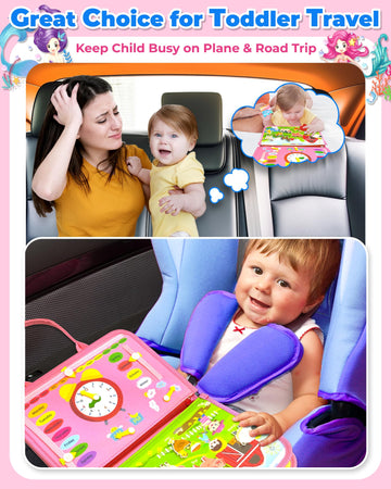 Gojmzo Busy Board Montessori Toys For 1 2 3 4 Year Old Girl Birthday Gifts, Busy Book Sensory Easter Toys For Toddlers 1-3 2-4, Learning Educational Toddler Travel Activities