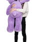 Morismos Giant Teddy Bear Stuffed Animals 4 Feet Purple Plush Toy For Girlfriend Kids Birthday (Purple, 47 Inches)