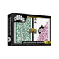 Copag 1546 Design 100% Plastic Playing Cards, Bridge Size (Narrow) Green/Burgundy (Standard Index, 6 Sets)