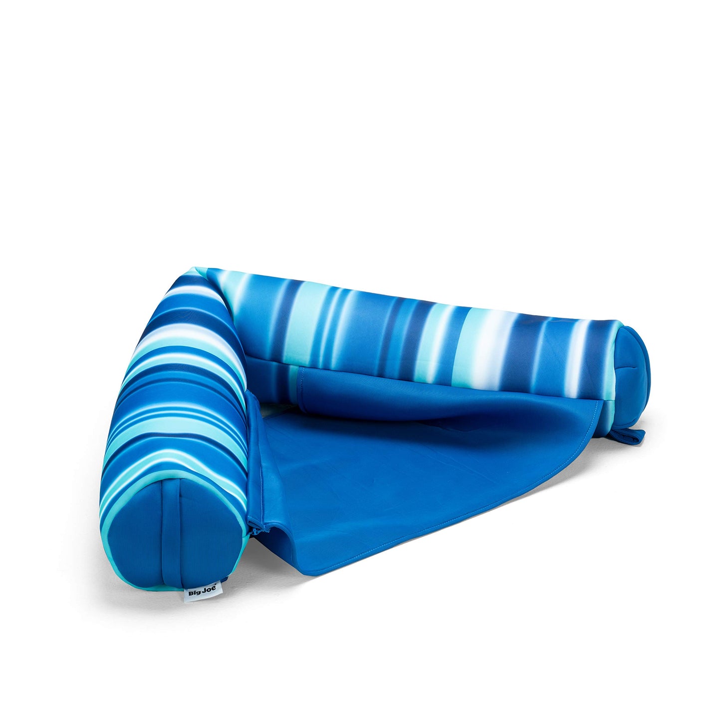 Big Joe Noodle Sling No Inflation Needed Pool Seat With Armrests, Blurred Blue Double Sided Mesh, Quick Draining Fabric, 3 Feet