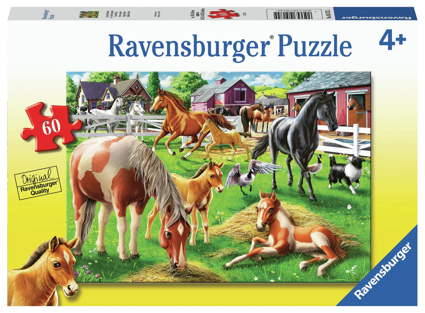 Ravensburger Happy Horses 60 Piece Jigsaw Puzzle for Kids - 05175 - Every Piece is Unique  Pieces Fit Together Perfectly