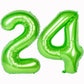Number Balloons 40 Inch Green Birthday Party Decorations 24St Digital Jumbo Helium Foil Mylar Balloon