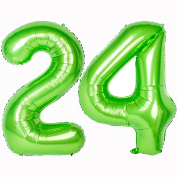 Number Balloons 40 Inch Green Birthday Party Decorations 24St Digital Jumbo Helium Foil Mylar Balloon