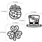 Vhale Suncatchers Craft 3 Sets (9 Cutouts) W Tissue Papers Stained Glass Effect Paper Sun Catcher Kit, Window Art, Classroom Crafts, Creative Art Projects, Kids Party Favors (St. Patrick'S Day)