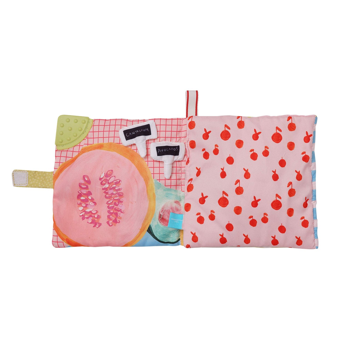 Manhattan Toy Mini-Apple Farm Soft Activity Crinkle Book For Baby & Toddler With Discovery Mirror And Textured Teether Multicolo