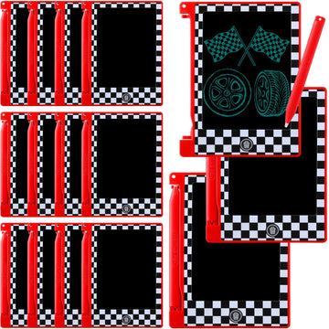 Nezyo 12 Pack Race Car Party Favors Mini LCD Writing Tablet 4.6 Inch Doodle Board Drawing Tablet Erasable Reusable Electronic Dr