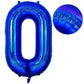 Number 0 Balloon 40 Inch, Navy Blue Big Number Balloon, Giant Foil 0 Balloons Numbers, Blue Helium Birthday Balloons Number For