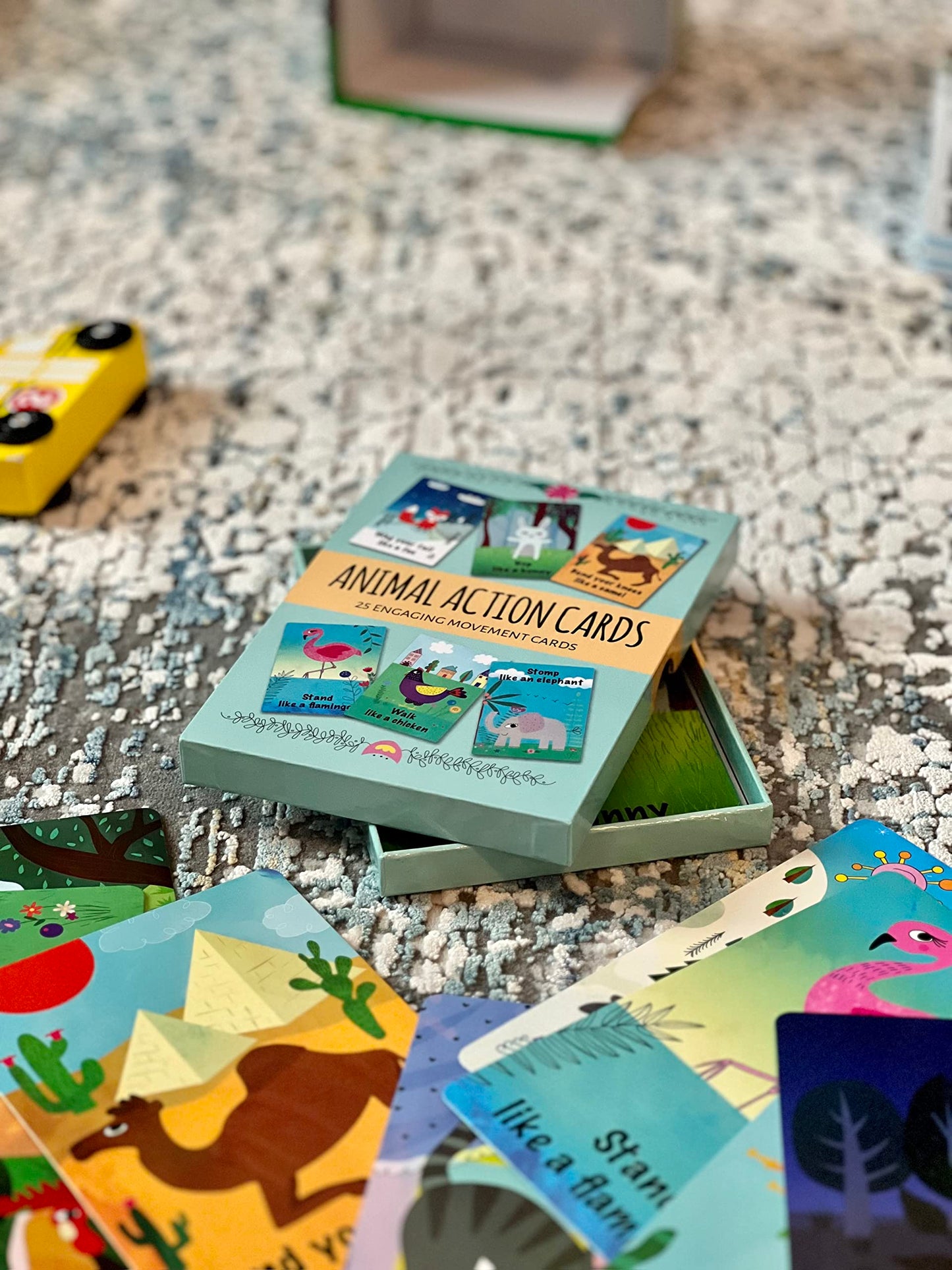 Creative Mango. Animal Action Cards. 25 Engaging Cards. Card Game For Toddlers. Active Toddler Game. 4''X6''.