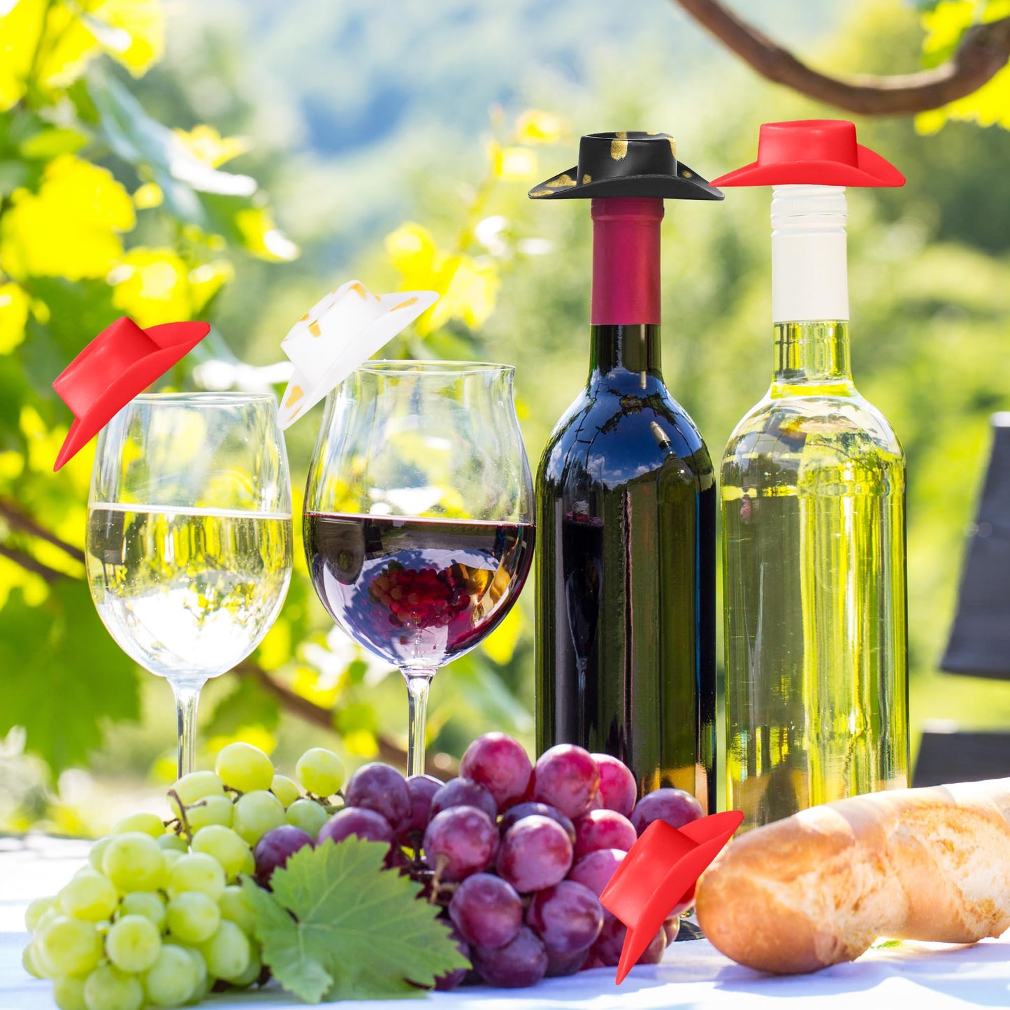 Yuronam 30 Pcs Plastic Mini Western Cowboy Cowgirl Hats Miniature Hats for Crafts,Party,Dollhouse Decoration (Red)