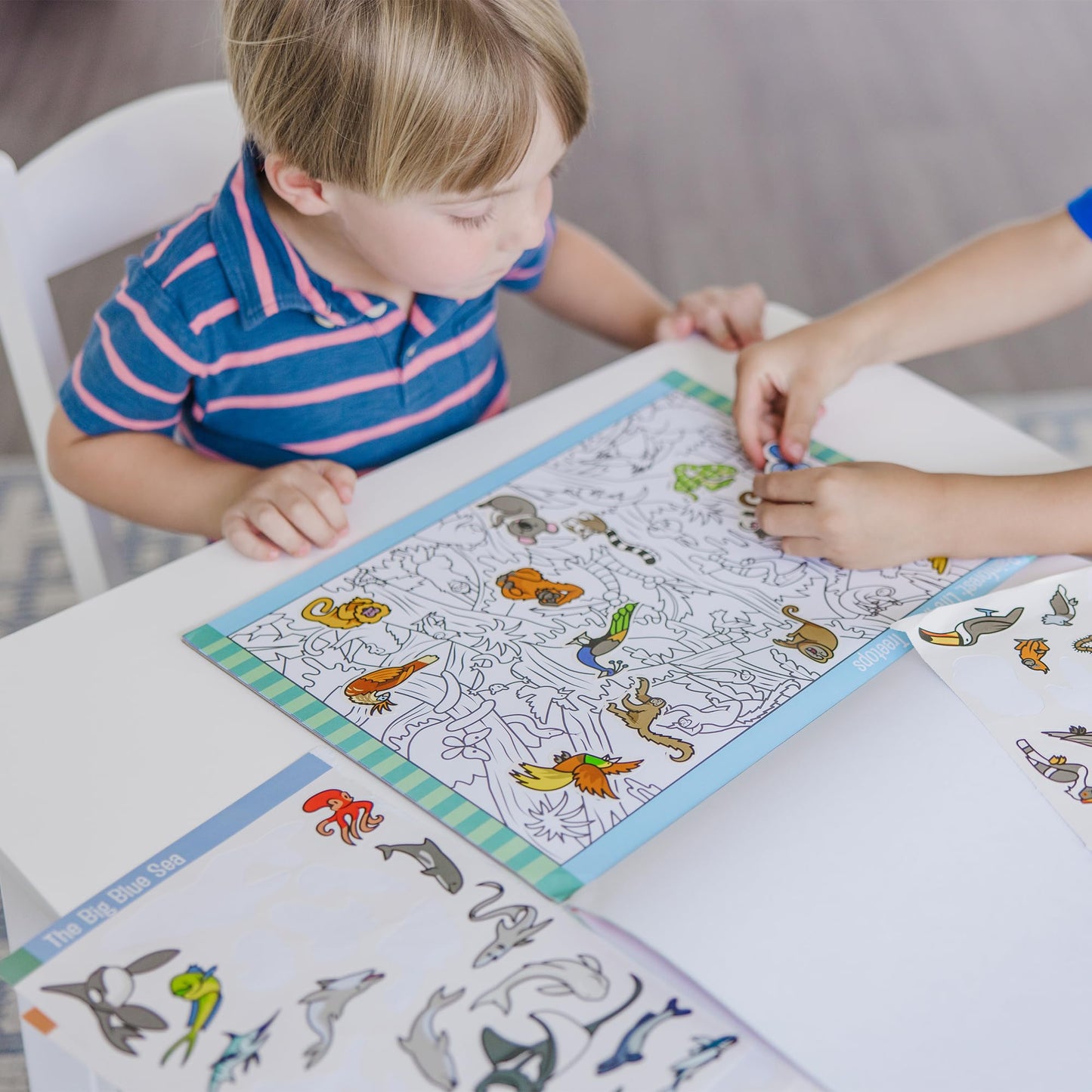 Melissa & Doug Seek and Find Sticker Pad - 400+ Stickers, 14 Scenes, Multicolor, Paper, Model 30152, Arts and Crafts for Kids Ages 4+