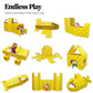 Fort Boards Yellow Deluxe Fort Building Kit - Indoor Outdoor Play Set for Kids Ages 5-12, STEM Educational Toy, Plastic