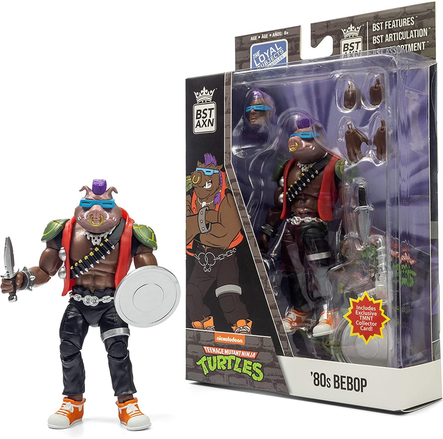 The Loyal Subjects 5" Bebop Action Figure - TMNT, Multicolored, Plastic, Model BATMNTBEBWB02, with Accessories