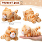 8 Pieces 5 Inch Stuffed Animals Bulk Assorted Cute Stuffed Pet Plush Toys Small Plush Animals For Halloween Kid Classroom School Pet Party Favors Supplies Decoration (Lying Cat)