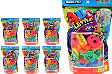 Ja-Ru Abc Magnetic Letters & Numbers W/Math Symbols Set (6 Packs) Colorful Fridge Magnetic Toy For Kids. Learning Alphabet & Mat