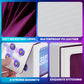 Uaono Card Deck Box With Mtg Commander Display, Deck Case Holds 100+ Double-Sleeved Cards, Trading Card Storage Box Fits Tcg/Ptcg/Sports Card With 2 Dividers, 1 Toploader (White, Purple)