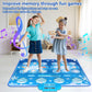 Joyvalley Kids Dance Mat Toys - 2-Player Dance Pad Gifts For Girls Boys Toddlers 3 4 5 6 7 8 9 + Year Old Electronic Dancing Mat Floor Games Toy With Music Light Christmas Birthday Gift (Frozen Blue)