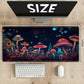 For Mtg Playmat Tcg Board Game Mat Plus 50 Pcs Card Sleeves, 24 X 14 Table Mats Neon Mushroom Game Mousepad With Soft Surface No