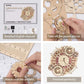 Rokr 3D Wooden Puzzles For Adults Mechanical Clock Kits-Zodiac Clock, Diy Clock Model Building Kits Brain Teaser Puzzles, Diy Crafts/Hobbies/Gifts Desk Decor For Teens (Zodiac Clock)
