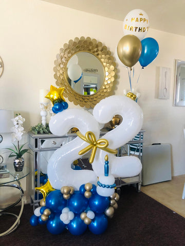White Number Balloon 40 Inch Birthday Decorations, Number 2 Balloon 12 21 22 23 25 26 28 29 Birthday Party Decorations For New Y