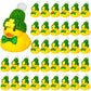 Liliful 36 Pcs St. Patrick'S Day Rubber Ducks With Hats & Bows, Small Yellow Ducks, Green Hats & Bows, Squeaky, Floating, Bath T