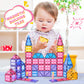 Princess Magnetic Tile Castle 3D Building Block Set - Sensory Stem Educational Building Toddler Kids Toys - Pink Magnetic Buildi
