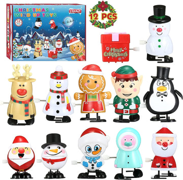 Lihao 12 Pcs Wind Up Toys, Christmas Stocking Stuffers Goody Bag Fillers Party Favors For Kids Xmas Party