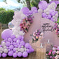 ITAF Purple & White Balloons For Birthday/Anniversary/Engagement/Wedding/Baby Shower/Farewell/Any Special Event Theme Party Deco