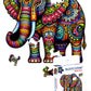 Webby Majestic Elephant Jigsaw Puzzle | Travel Game | Wooden Zentangle Art Design Puzzle Toy For Kids And Adults (25 Pieces)