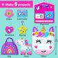 KRAFUN My First Unicorn Kids Sewing Kit - 5 Plush Projects, Beginner Arts & Crafts, Includes Felt & Instructions, Model 89767