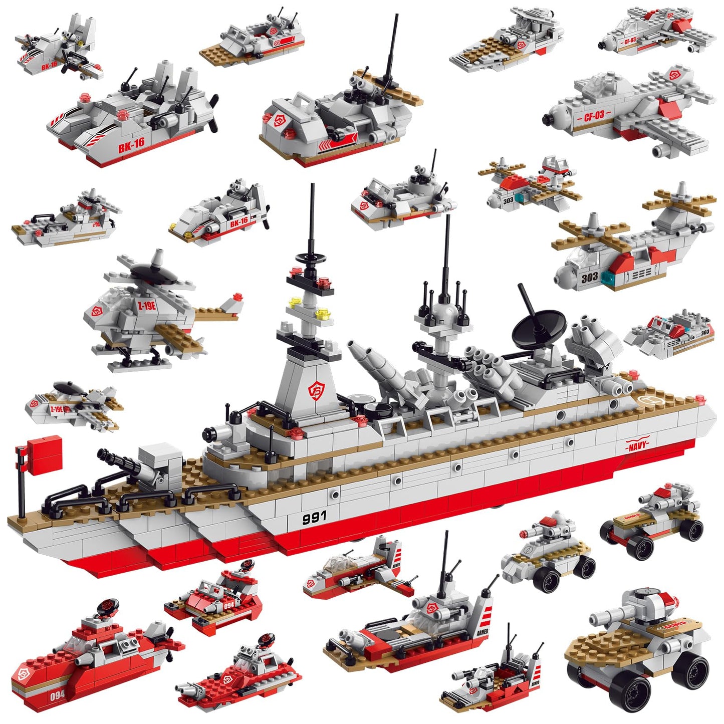 Sitodier Stem Building Set Toy | 811Pcs Construction 25 In 1 Cruiser Ocean Ship Building Toy For 6 Years Up Boys | 25 Models Eng