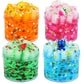 4 Packs Of Jelly Cube Crystal Slime Kit, Pre-Made Crisp Glue Boba Slime Party Gifts For Girls And Boys, Diy Kids Shimmer Clear S