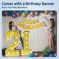Imprsv Marquee Numbers Gold 21St-Birthday Decorations: Large 3Ft Light Up Number 21 Birthday Decoration For Women Men Twenty One