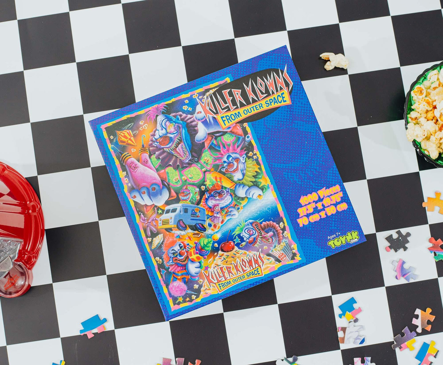 Toynk Killer Klowns from Outer Space 1000-Piece Jigsaw Puzzle | Multi-color | 28 x 20 Inches | Fun Brain Teaser | Model 610234
