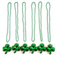 Gzyssl 12 Pcs St. Patrick Jumbo Shamrock Pendant Bead Necklaces Green Irish Festival Shamrock Parade Beads Necklaces Party Suppl