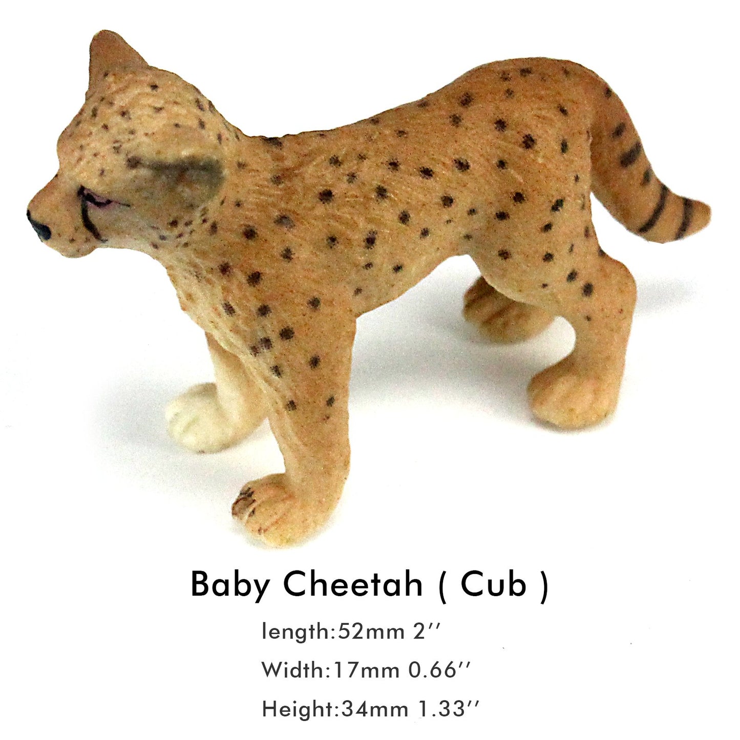 Funshowcase African Jungle Animals Toy Cheetahs Figure Realistic Plastic Figurine Playset Lot 2-Piece