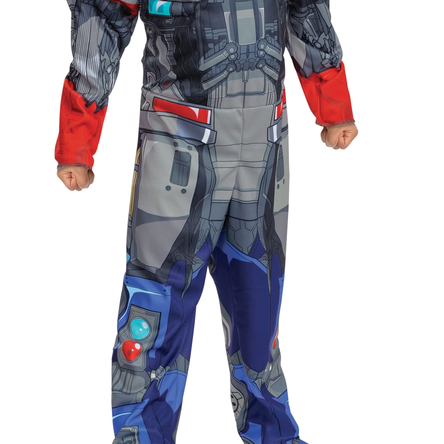 Disguise Optimus Prime Toddler Costume, Official Transformers Rise Of The Beasts Muscle Padded Costume And Mask, Size (3T-4T), Multicolor