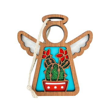 Cactus Christmas Ornament for Small Christmas Tree - Western - Angel in Heaven Memorial Ornament for Loss of Grandfather Grandmo