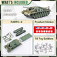 Maozyhomie U.S Toy Tank And Army Men Toys Playset, 2Pc Tank-5 Models And 10Pc Toy Soldiers, Olive Drab Green 1:72 Military Vehic