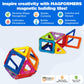 Magformers Rainbow 14 Piece Magnetic Building Tiles Set - STEM Educational Toy for Kids, Multicolor, Model 63069