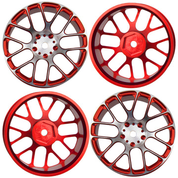 4Pcs Vgoohobby Aluminum Wheel Rims 12mm Hex Hub Width 26mm Compatible with 1/10 Tamiya TT-01 Kyosho RedCat Sakura HSP HPI 1/10 O