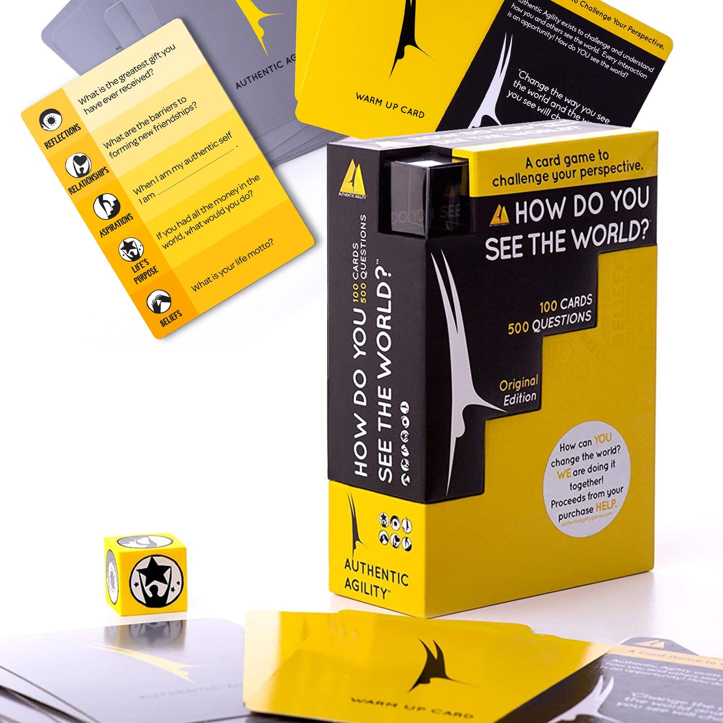 Authentic Agility Conversation Card Game (100 Cards - 500 Questions) Family Card Games For Adults, Teens, Families - Ice Breaker