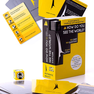 Authentic Agility Conversation Card Game (100 Cards - 500 Questions) Family Card Games For Adults, Teens, Families - Ice Breaker