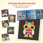 Alyasameen Coogam Wooden Mosaic Puzzle, 370PCS Multicolor Shape Blocks, Small STEM Toy for Kids Ages 4-7, Model LYEU050