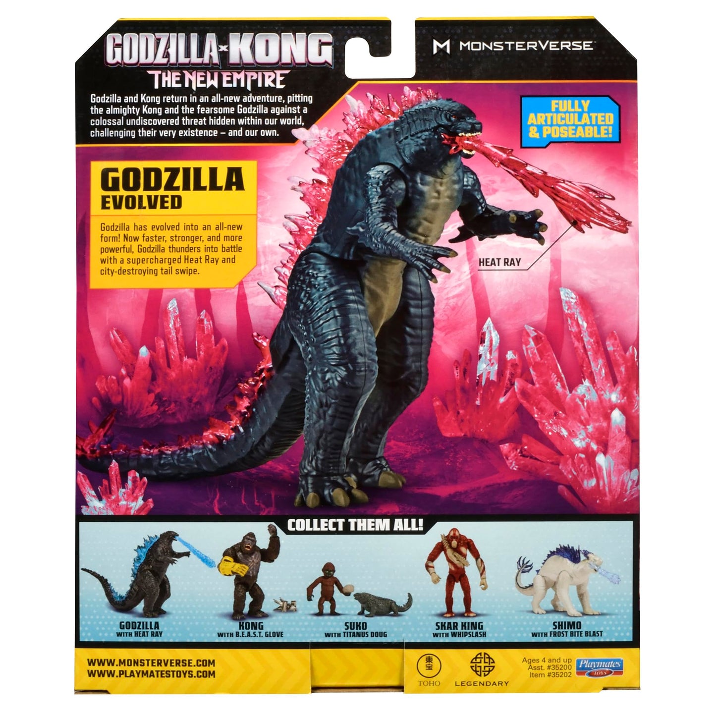 Godzilla X Kong 6' Godzilla Evolved (W/Heat Ray) By Playmates Toys