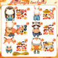 Treasure Cove Fall Craft Kits for Kids Make Your Own Fall Animal Stickers DIY Autumn Ornaments Autumn Animals Craft Sticker for