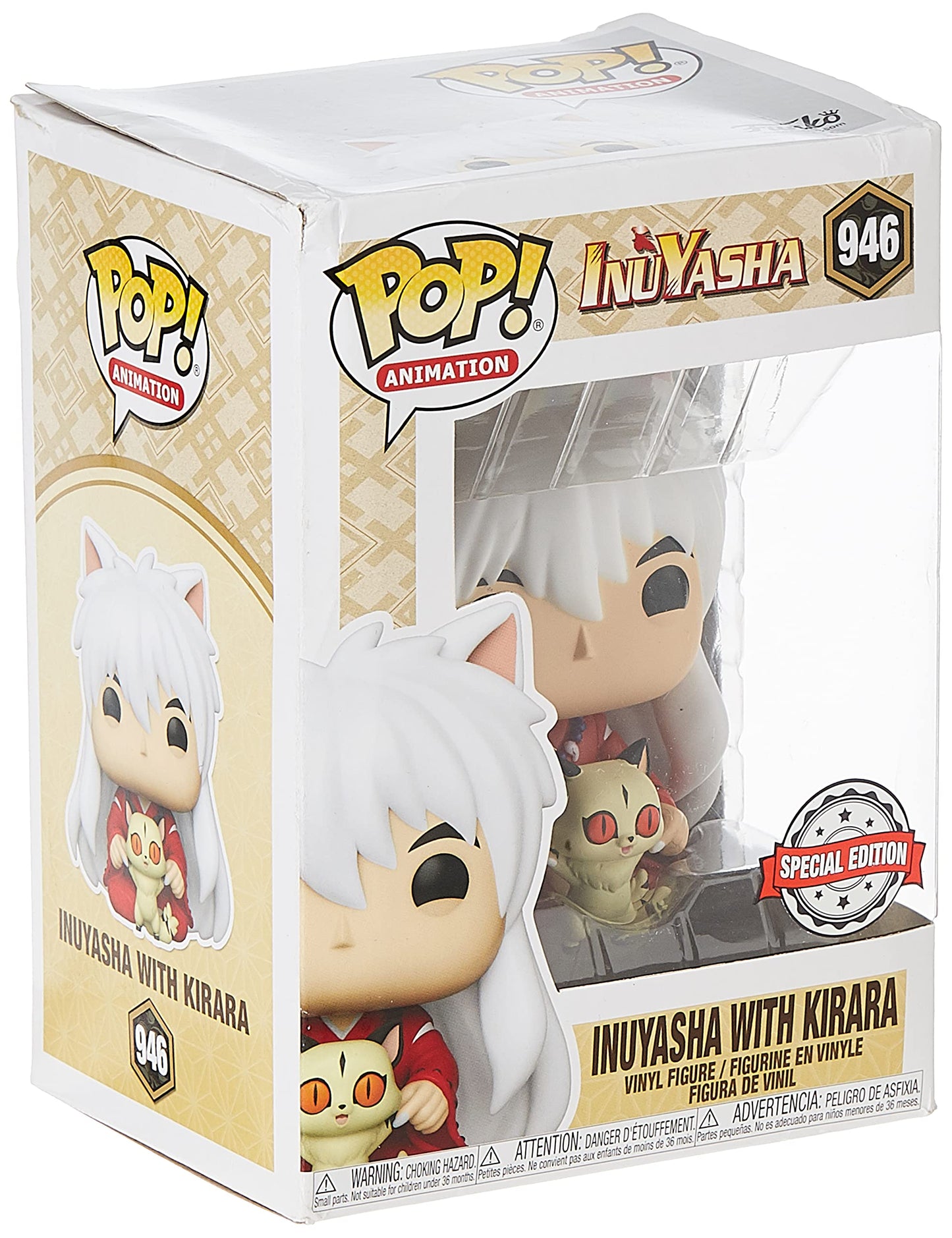 Funko Pop! Inuyasha Figure with Kirara - Multicolor Vinyl Collectible, Model 55665