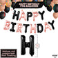 Katchon, Happy Birthday Balloons - 16 Inch | Rose Gold And Black Birthday Banner | Black And Rose Gold Balloons, Happy Birthday Decorations | Happy Birthday Sign, Black And Rose Gold Party Decorations