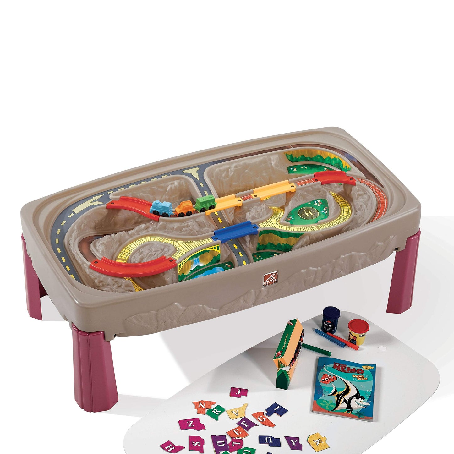 Step2 Deluxe Canyon Road Train & Track Table, Silver, 47.00 X 47.00 X 16.00 Inches (754700)