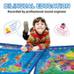 Qiaojoy Bilingual Interactive For Kids Talking Usa Map World Map For Kids Learning, Geography Toys Games Educational Electronic Map Personalized Gift/Toys For 4 5 6 7 8 9 10 Year Old Girls/Boys…