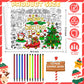 Kvcsyaw Christmas Giant Coloring Poster With 12 Pcs Paint Pens, 39.4 X 31.5 Inch Jumbo Coloring Poster With Tree, Huge Coloring